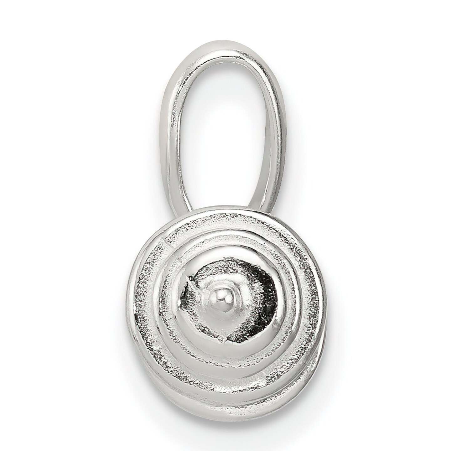 Sterling Silver Barbell Charm Pendant Weightlifting