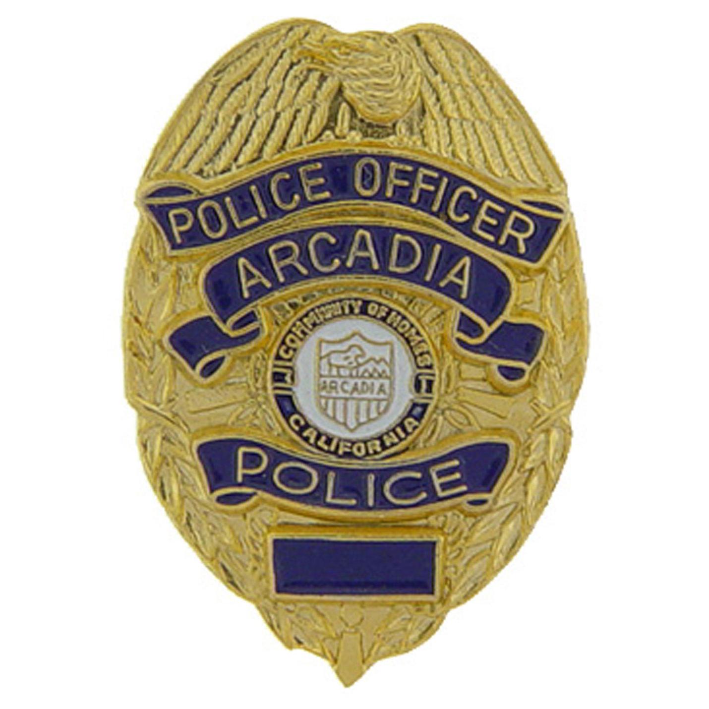 Arcadia Police Officer Badge Pin 1