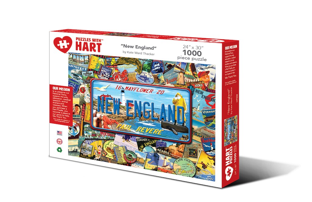 Hart 24&#x22;x30&#x22; 1000 pc Premium Jigsaw Puzzle - New England by KW Thacker