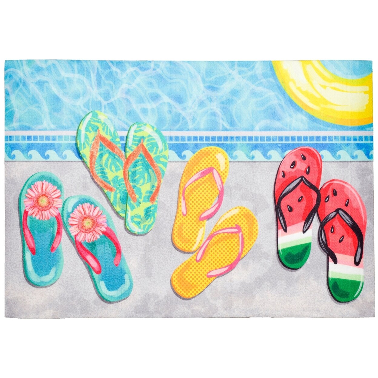 The Rug Department Liora Manne Illusions Poolside Flip Flops Indoor