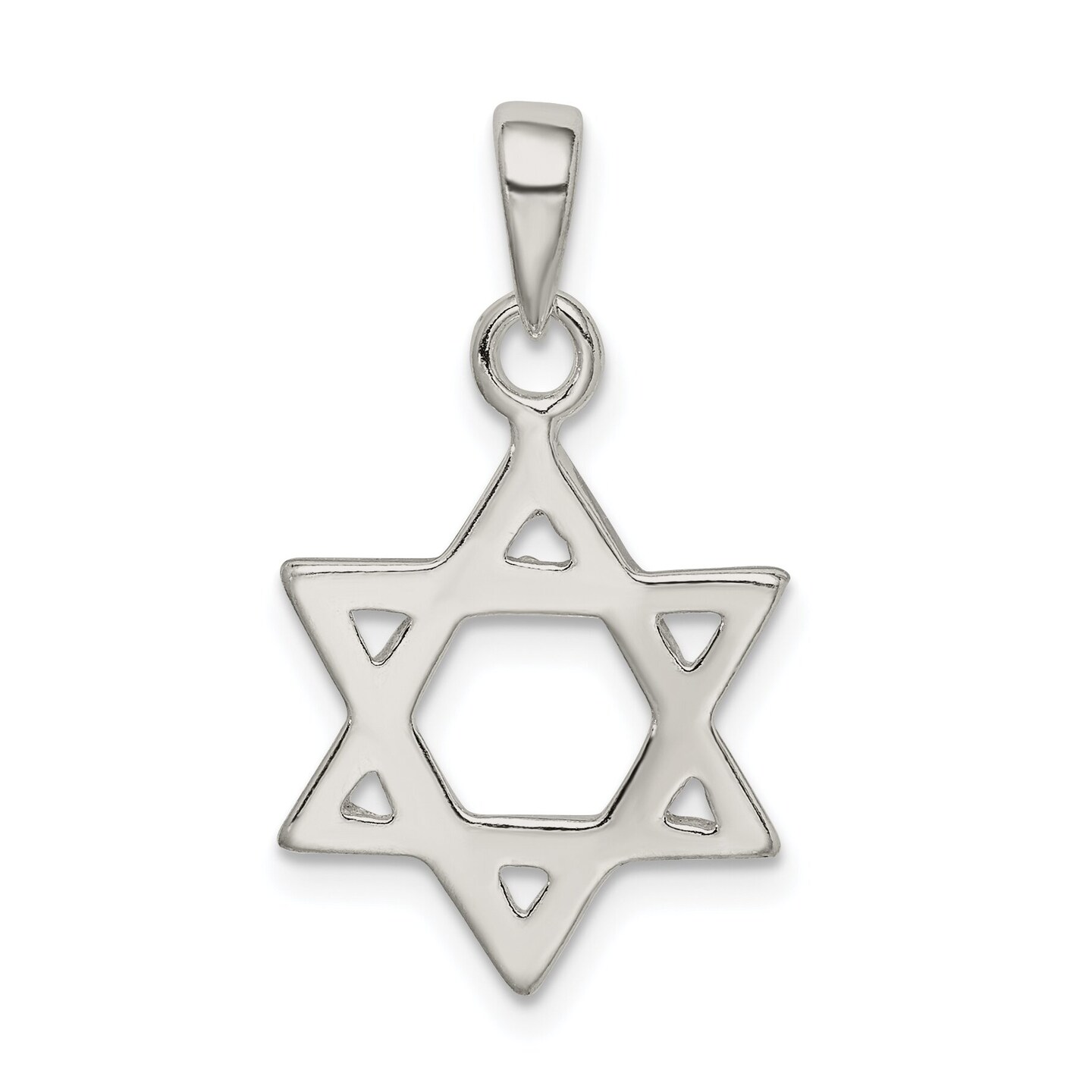 Sterling Silver Star of David Charm Jewerly 21mm x 14mm