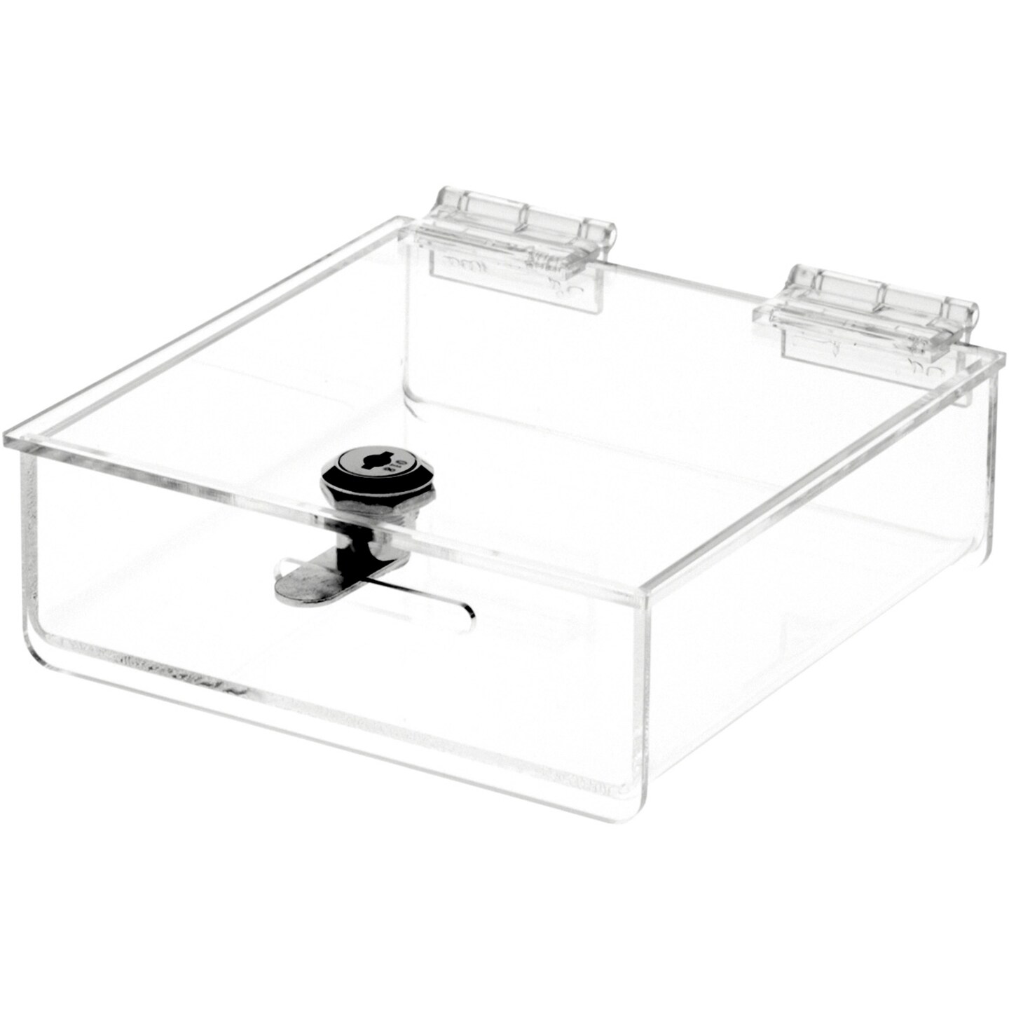 Plymor Clear Acrylic Locking Countertop Display Case, 2&#x22; H x 6&#x22; W x 6&#x22; D