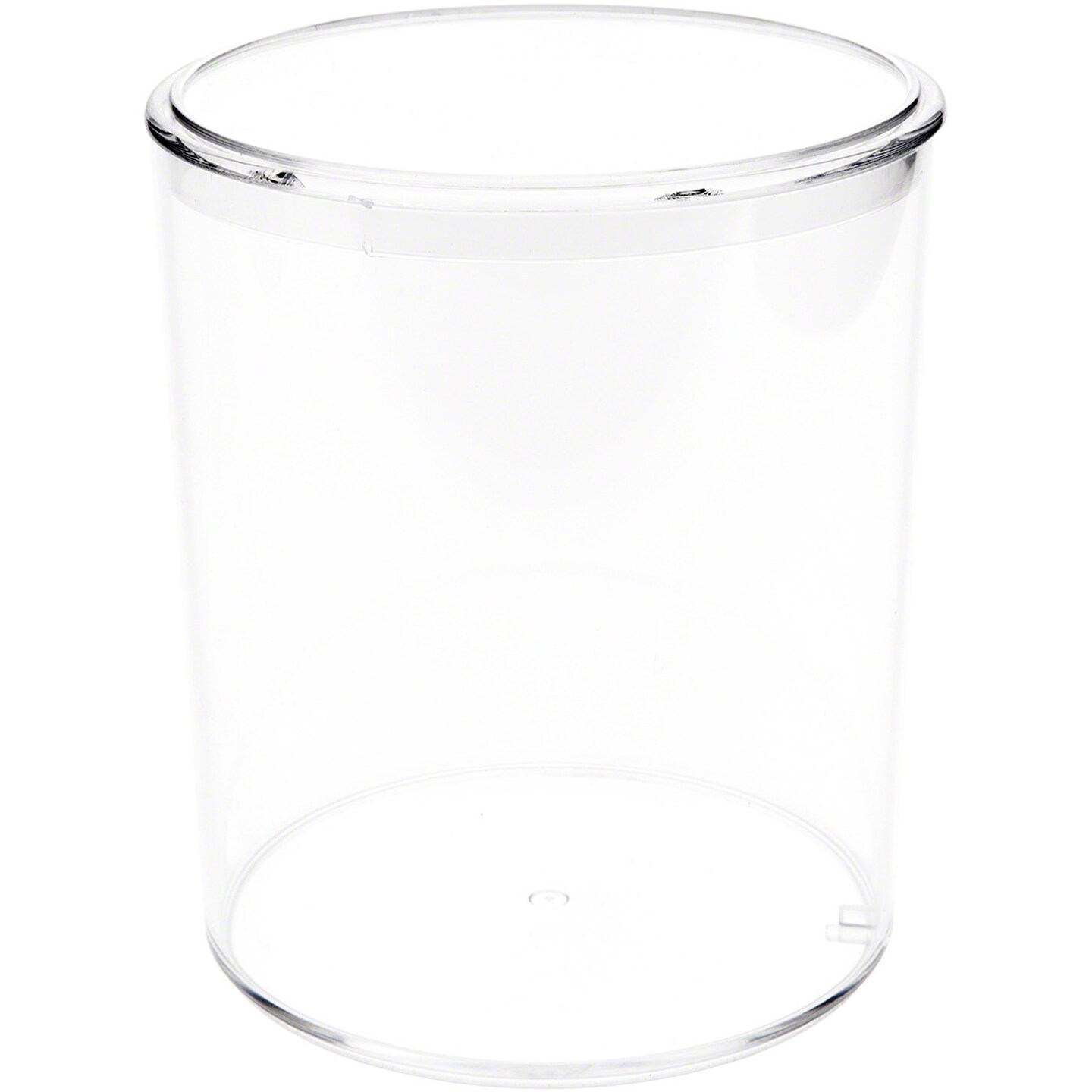 Pioneer Plastics 282C Clear Round Plastic Container, 4.0625&#x22; W x 4.75&#x22; H