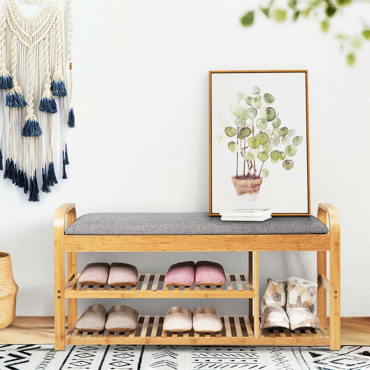 Shoe rack online cushion