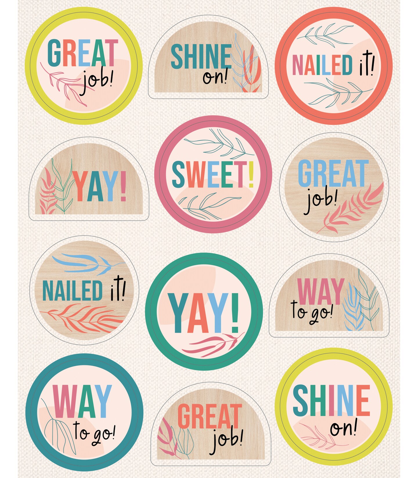 Carson Dellosa True To You 72 Motivational Stickers, 6 Sticker Sheets of Classroom Stickers With Inspirational Quotes, Reward Stickers for Kids, Daily Planner, and Classroom Decor
