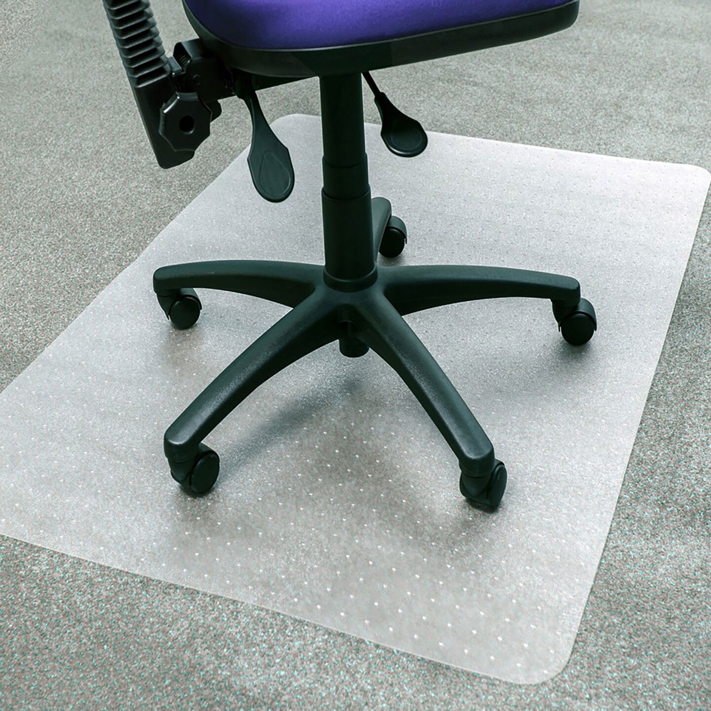 Floortex Advantagemat Plus Chairmat - Carpet - 47&#x22; Length x 29&#x22; Width - Rectangle - Amorphous Polyethylene Terephthalate (APET) - Clear