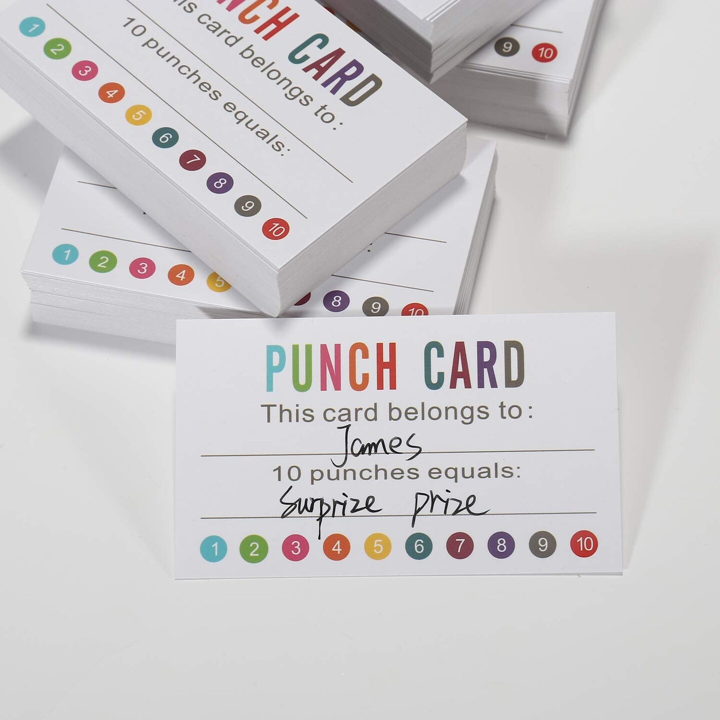 200 PCS Punch Cards Reward Punch Cards for Classroom Behavior Incentive Awards for Kids Students Teachers Home Classroom School Business Loyalty Gift Card - 3.5" x 2"