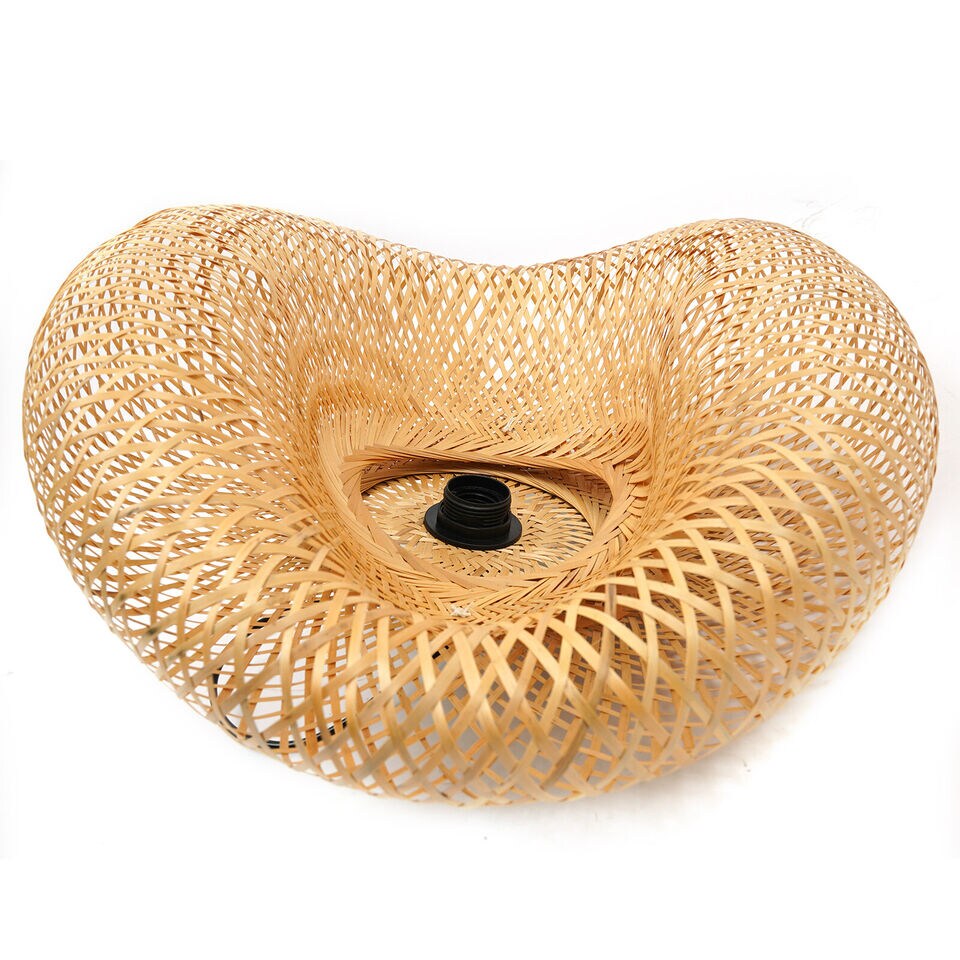 Kitcheniva Bamboo Pendant Light Wicker Rattan Shade Fixture Art Asian Hanging Ceiling Lamp