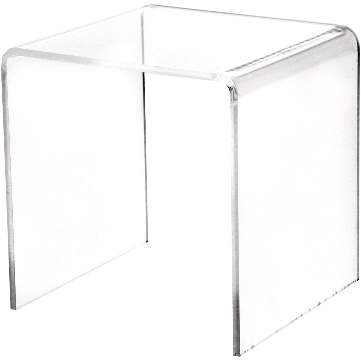 Plymor Clear Acrylic Square Display Riser, 4&#x22; H x 4&#x22; W x 4&#x22; D (1/8&#x22; thick)