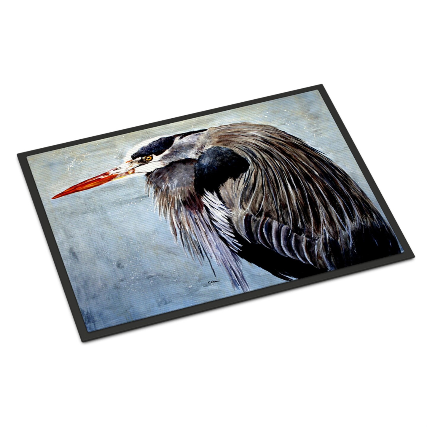 "Caroline's Treasures 8652MAT Blue Heron Indoor or Outdoor Mat, 18"" x