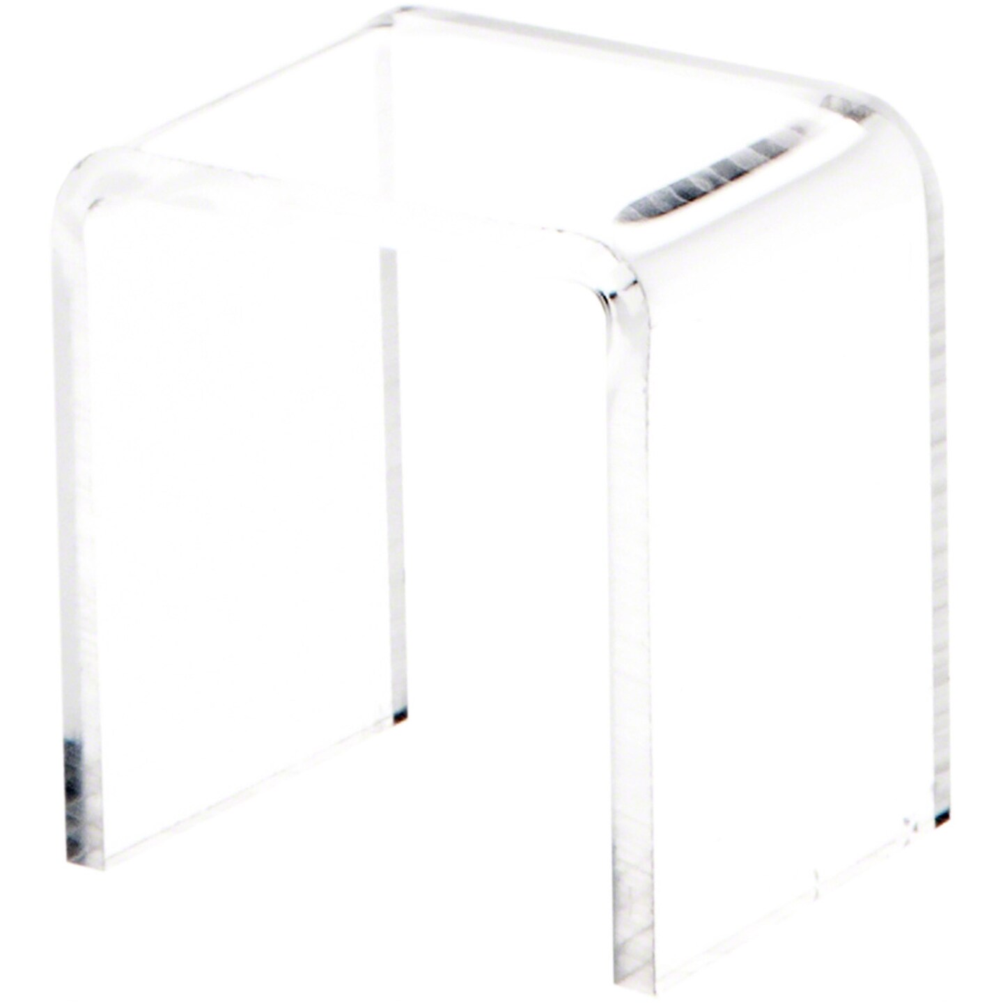 Plymor Clear Acrylic Vertical Square Display Riser, 1.5&#x22; H x 1.38&#x22; W x 1&#x22; D (3/32&#x22; thick)