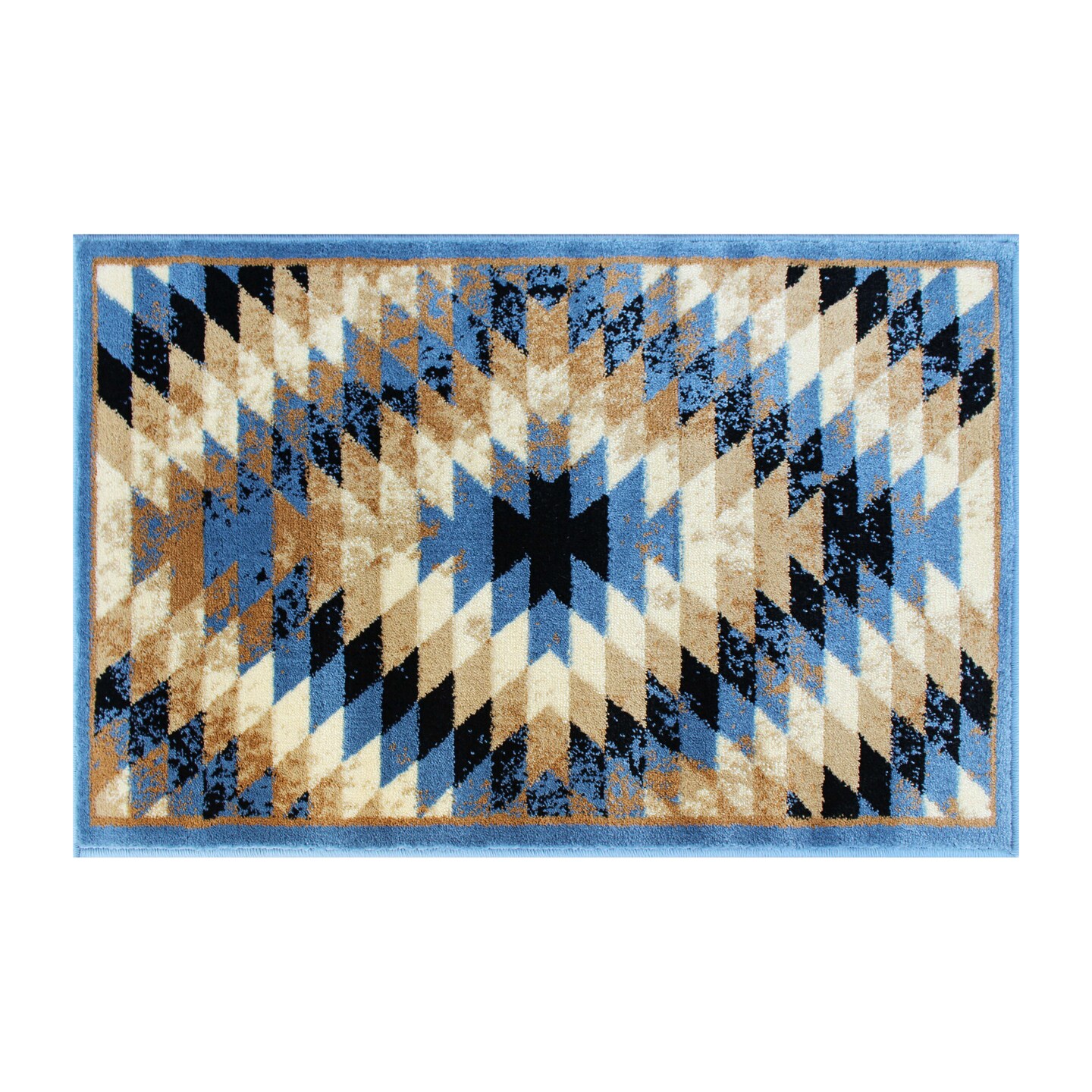 Masada Rugs Stephanie Collection Area Rug with Distressed Southwest Native American Design 1106