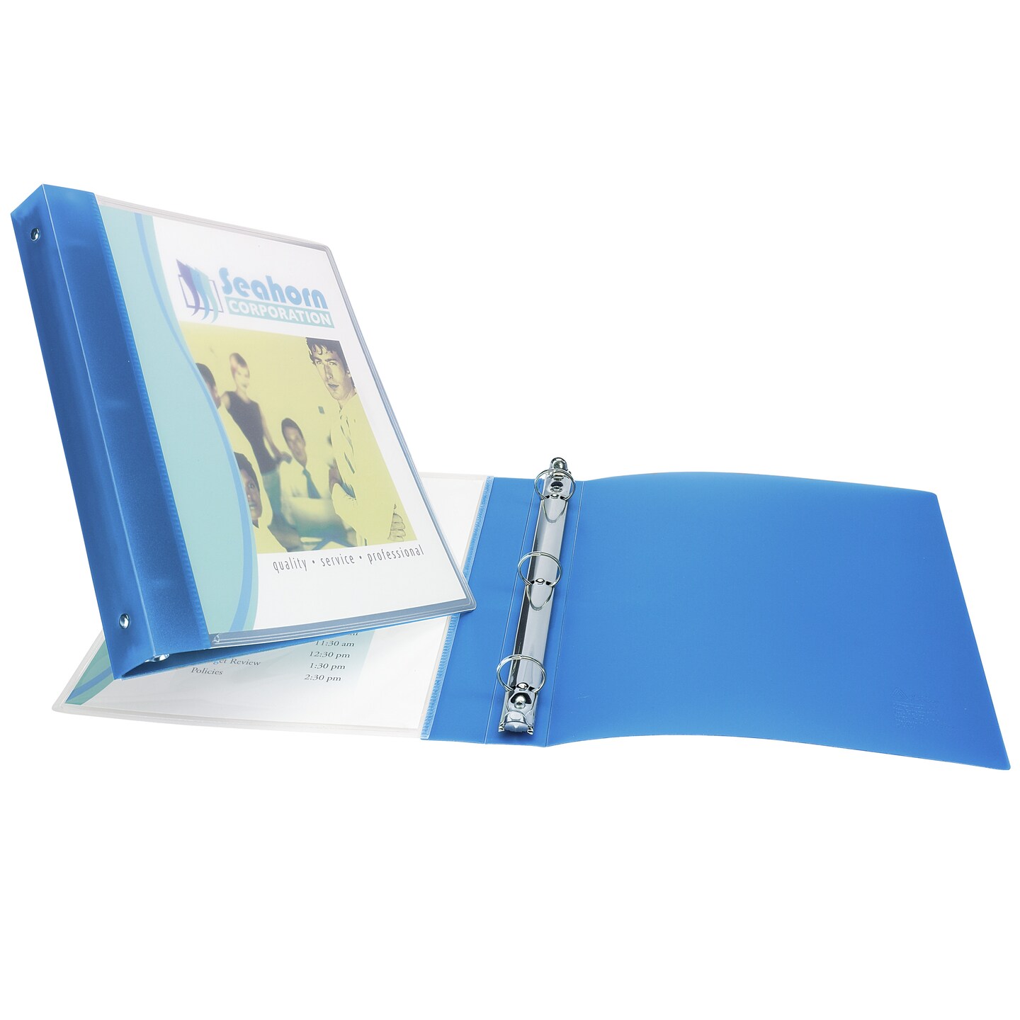 Avery Flexible View 3 Ring Binder, 1/2 Inch Round Rings, 3 Blue Binders (17670)