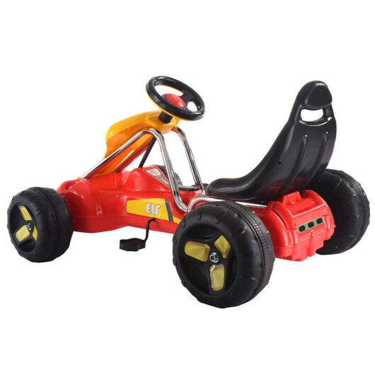 Go Kart Pedal Cars for Kids, Black Powered Ride on Toy, Kids