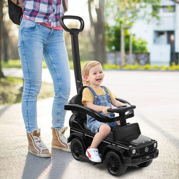 3 In 1 Ride on Push Car Mercedes Benz G350 Stroller Sliding Car with Canopy