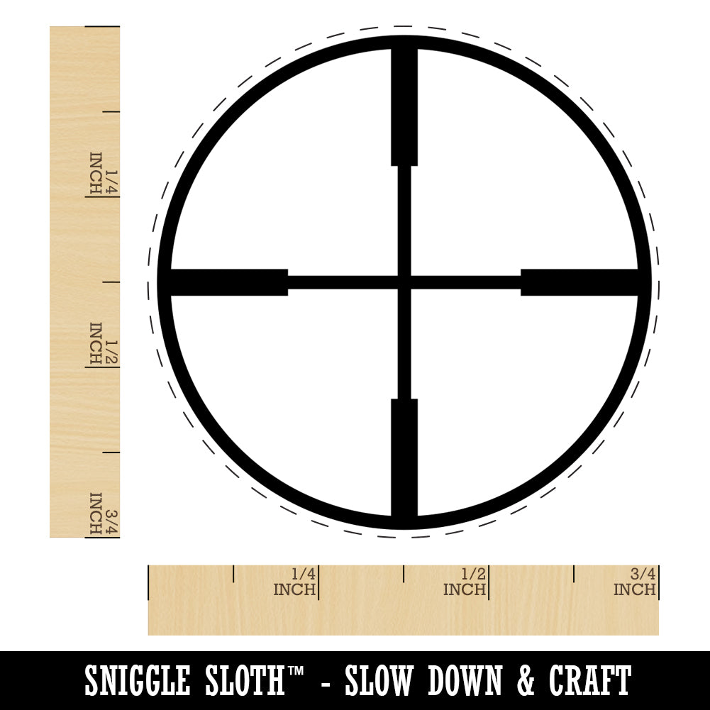 Crosshair Target Self-Inking Rubber Stamp for Stamping Crafting Planners