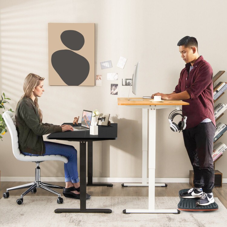 45.5 Inch Electric Height Adjustable Standing Desk with 2-Button Controller and Metal Frame