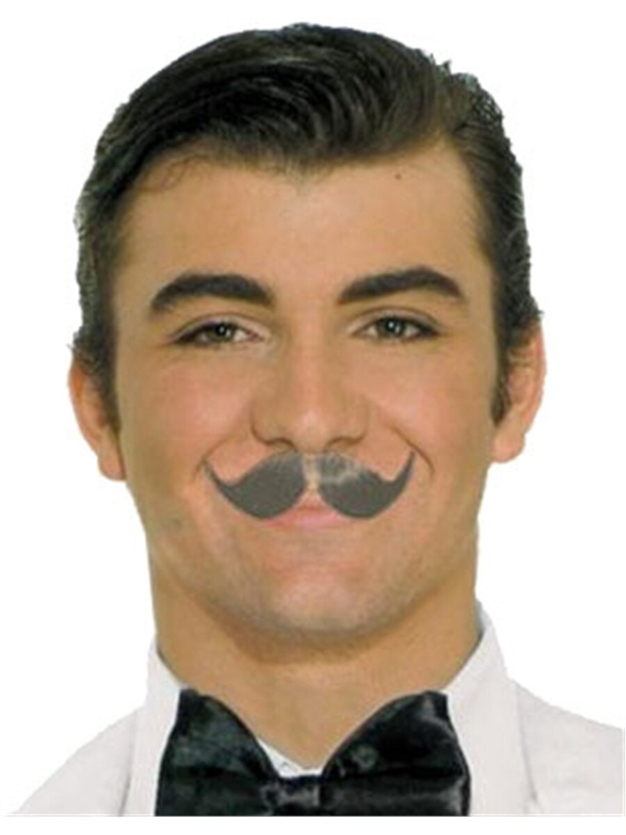 Gray Chauffeur Butler British Costume Winged Moustache