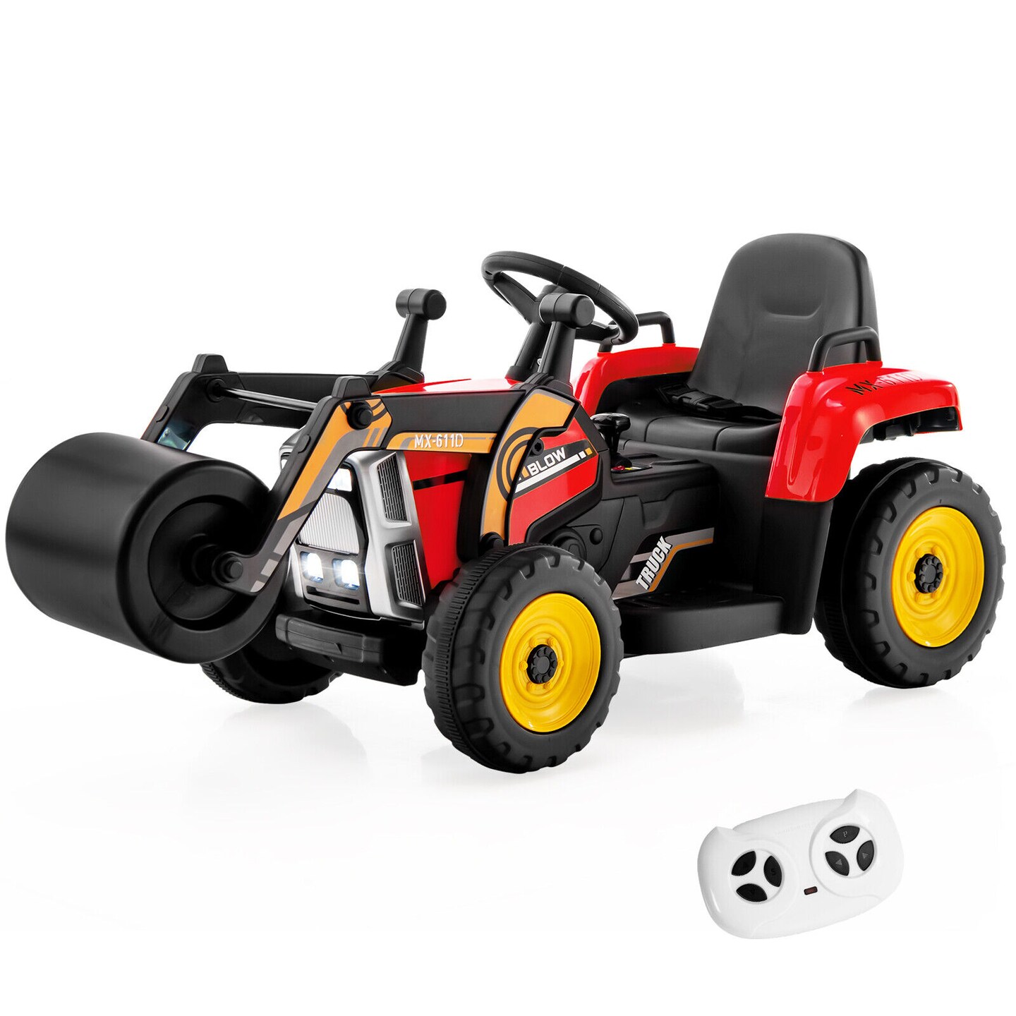 Kids Ride-On Road Roller with Manual and Parental Control