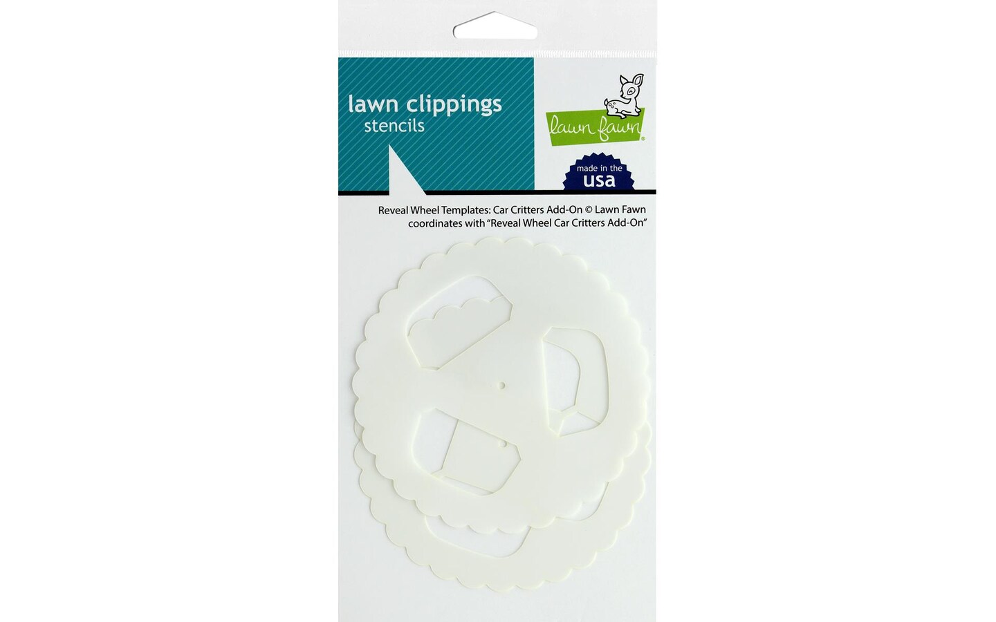Lawn Fawn Lawn Clip Stencil RW Car Critters Add On