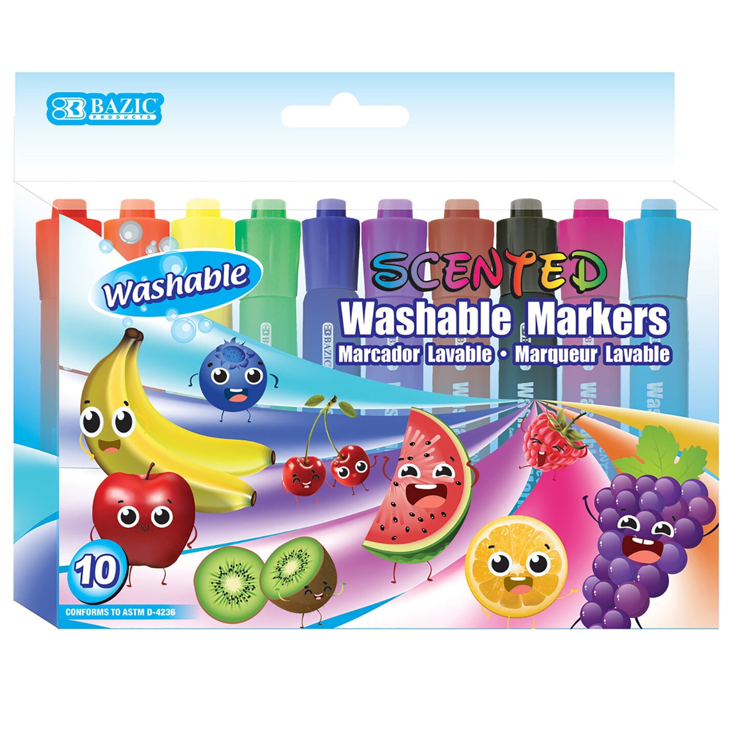 BAZIC Washable Scented Markers 10 Color