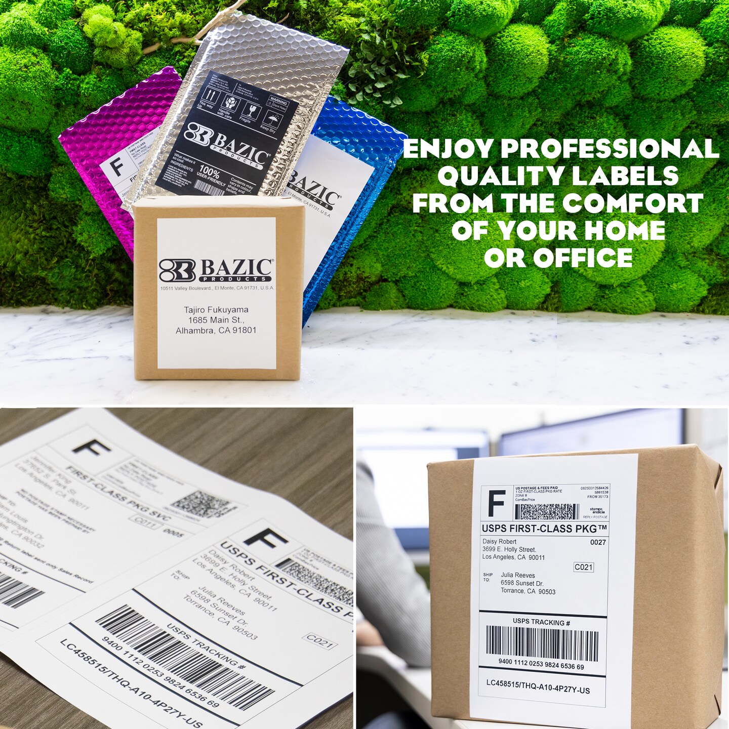 BAZIC Shipping Labels 8.5&#x22; X 5.5&#x22; (20/Pack)