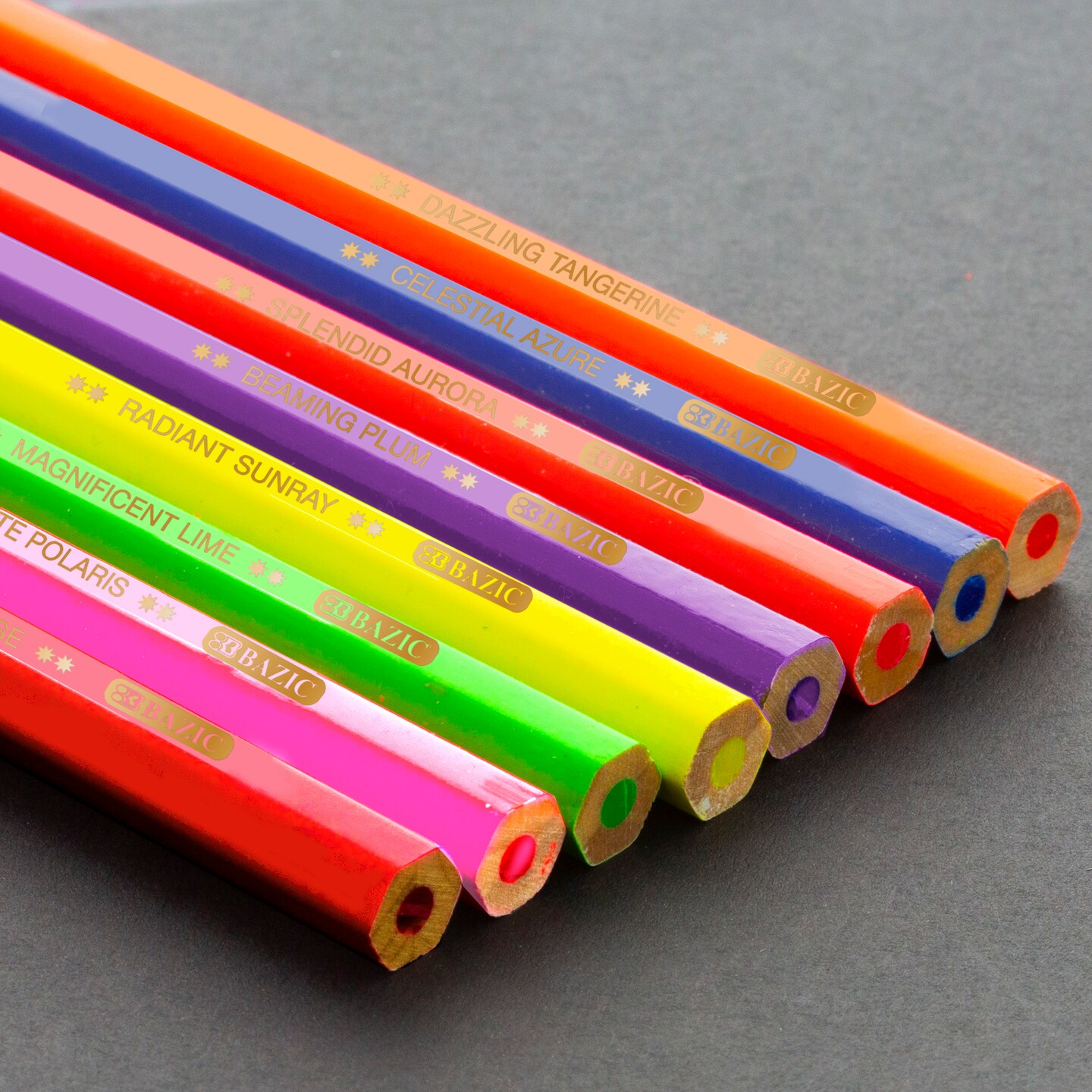 BAZIC Color Pencil Neon (8/Pack)