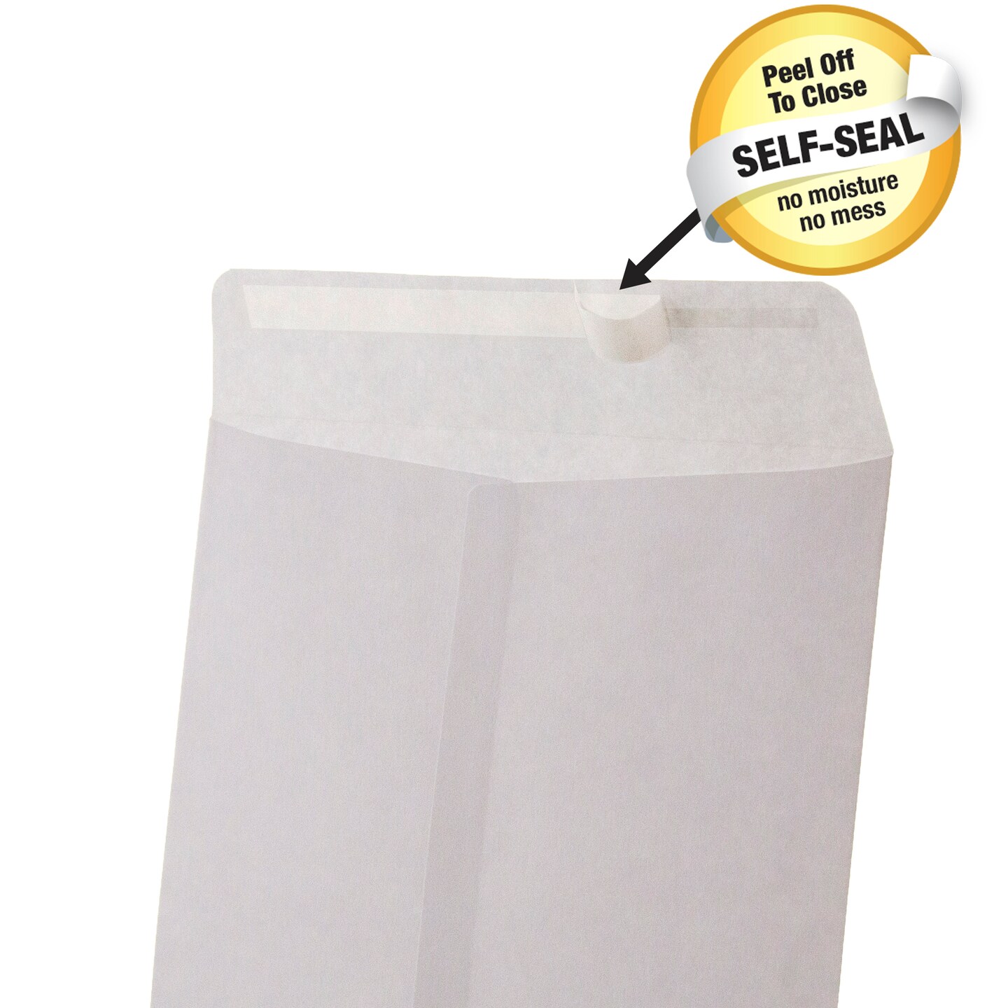 BAZIC Self-Seal White Envelope 10&#x22; X 13&#x22; (4/Pack)