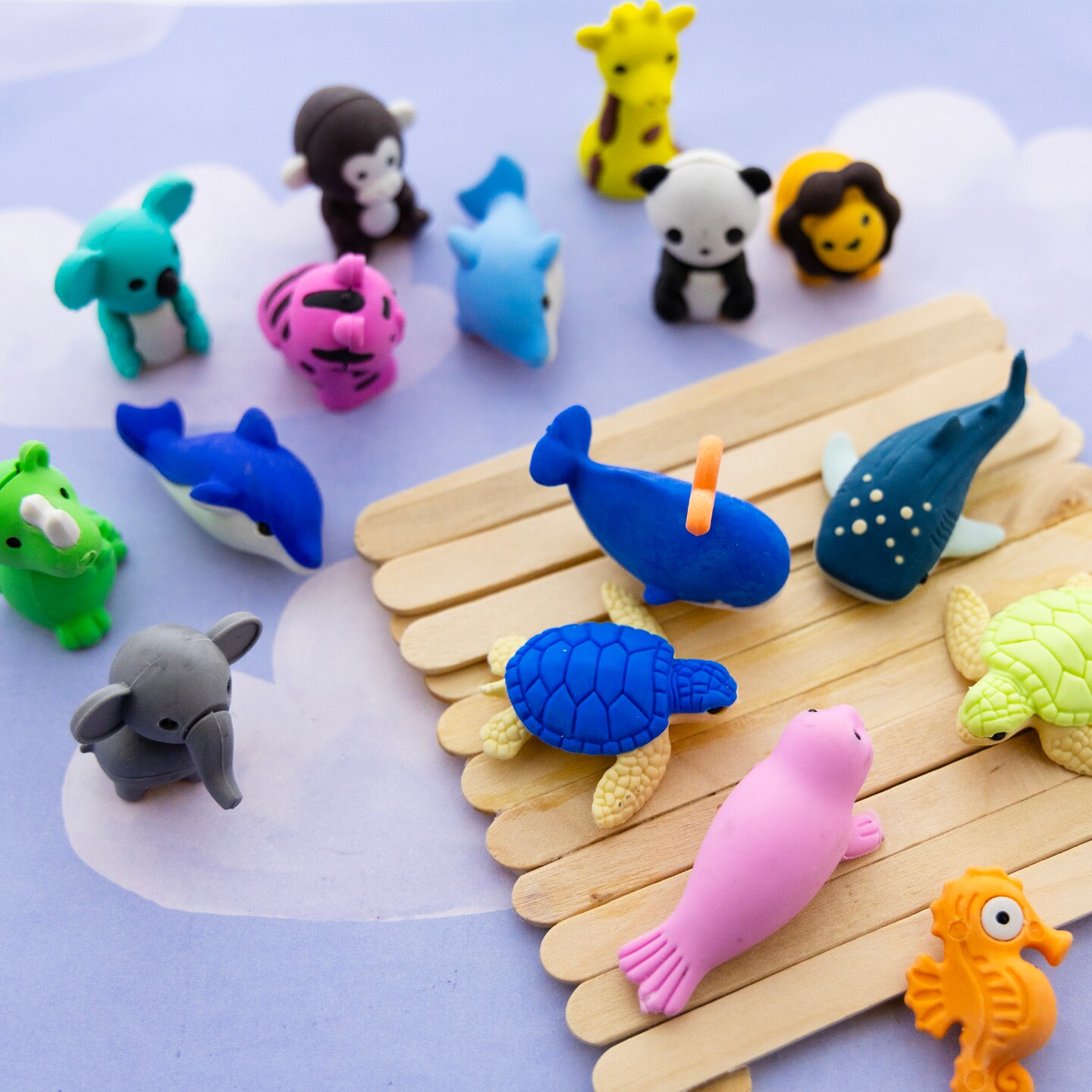 BAZIC Wildlife Adventures 3D Eraser Sets