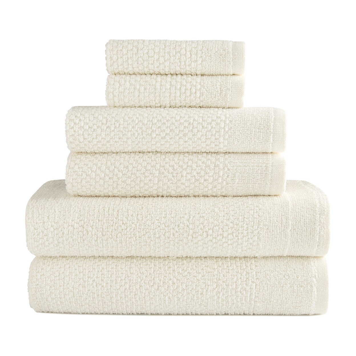 Dan River   6 Piece Popcorn Cotton Bath Towel Set