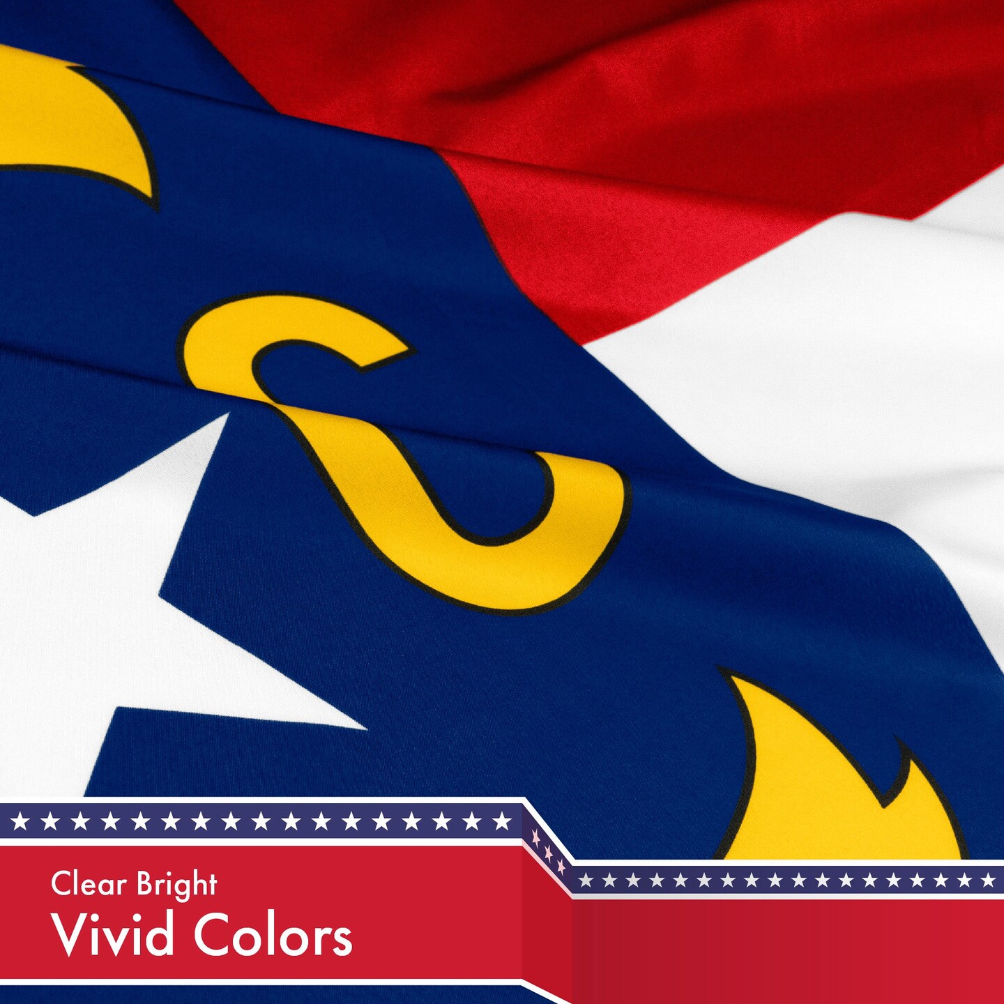 North Carolina State Flag 3x5 Ft 2-Pack 150D Printed Polyester By G128