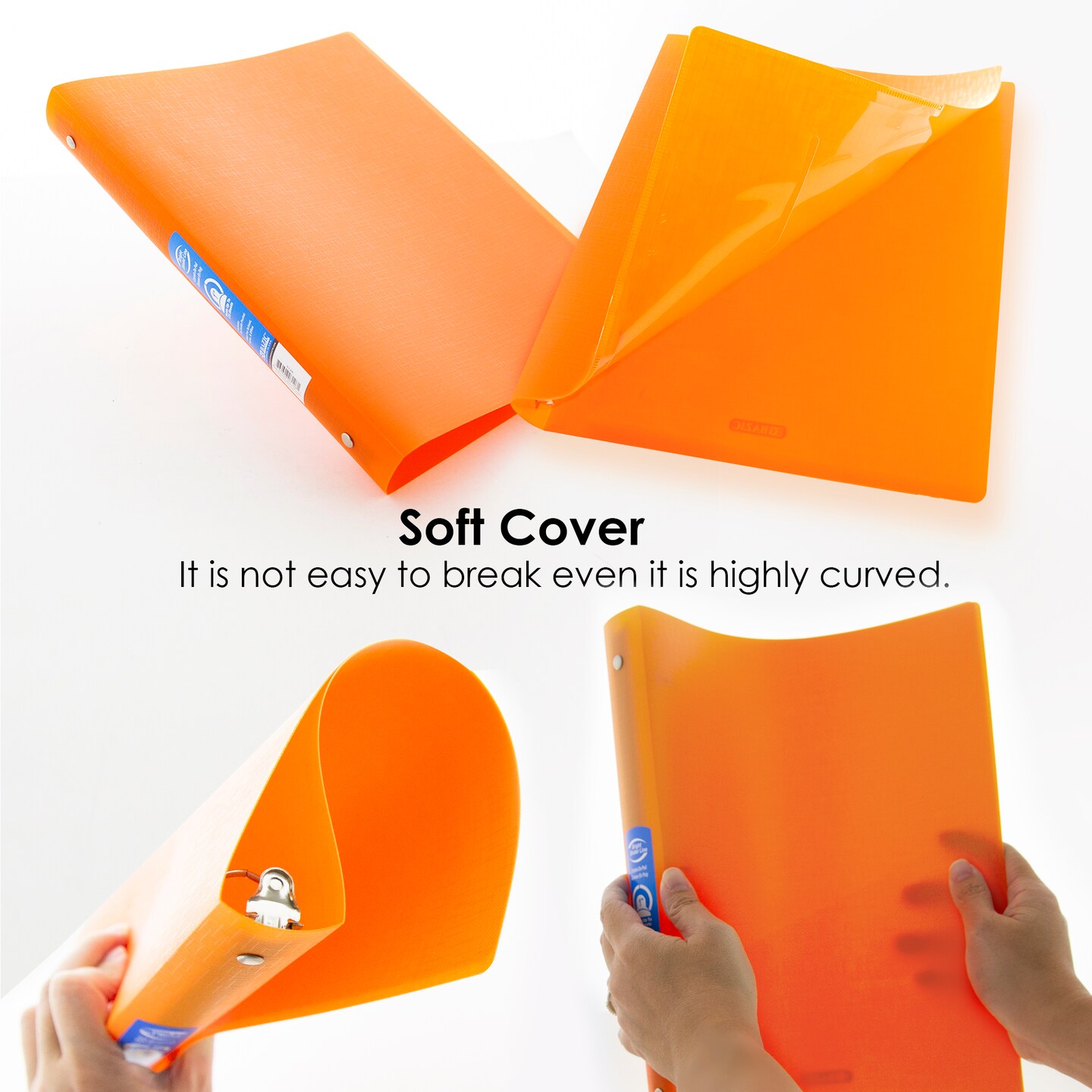 BAZIC 1&#x22; Bright Color Poly 3-Ring Binder w/ Pocket