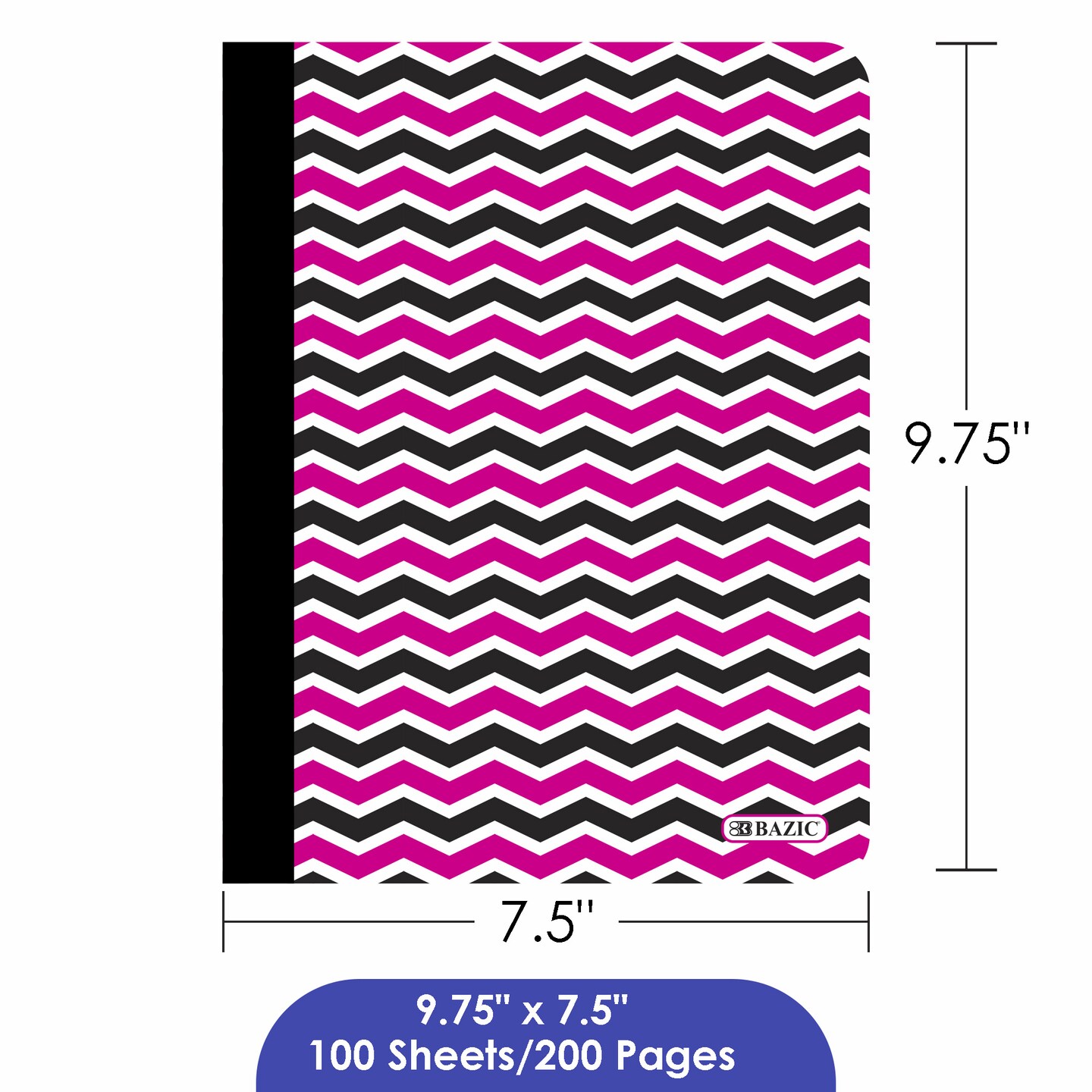 BAZIC Composition Book C/R Chevron 100 Ct.