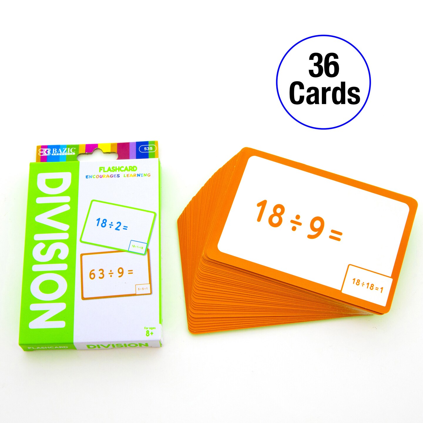 BAZIC Flash Cards Division (36/Pack)