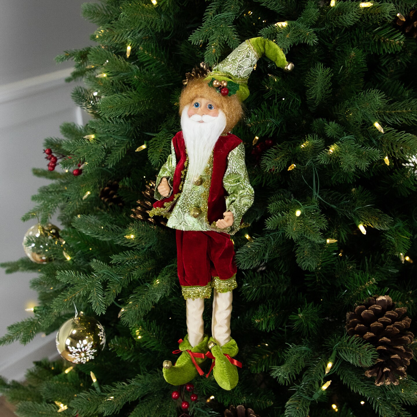 Northlight Poseable Whimsical Elf Christmas Figurine - 18&#x22;