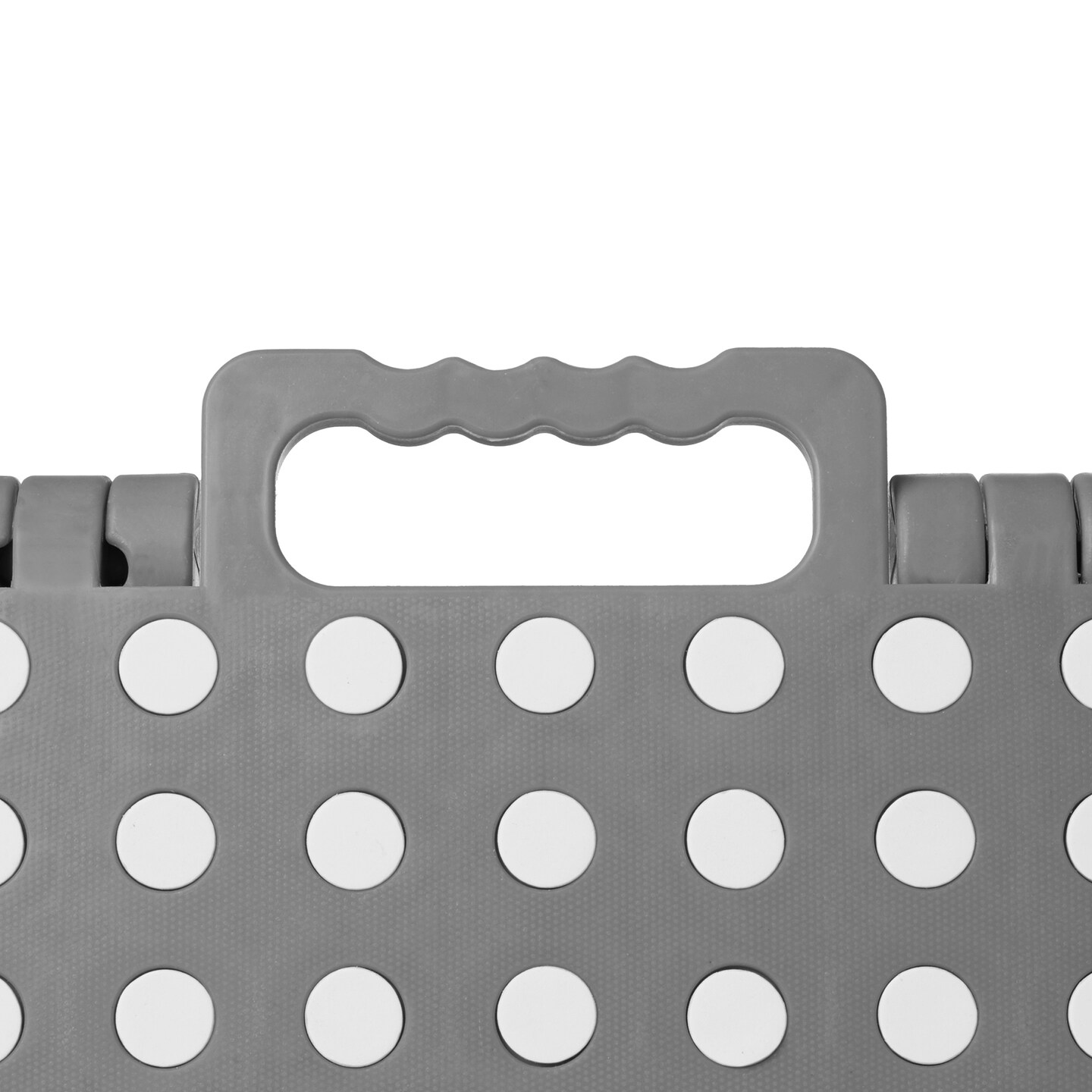 Casafield 13" Folding Step Stool with Handle, Gray - Portable Collapsible Small Plastic Foot Stool for Adults - Use in the Kitchen, Bathroom and Bedroom