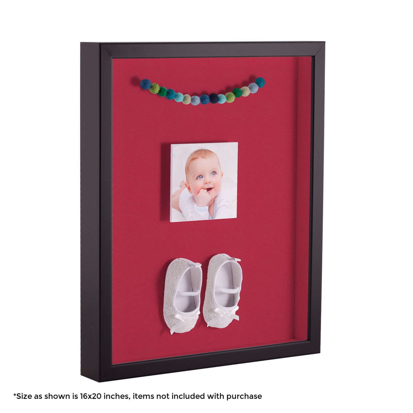 ArtToFrames 18x24 Inch Shadow Box Picture Frame, with a Satin Black Tall 1.00&#x22; Wide Shadowbox frame and Super White Mat Backing (4654)