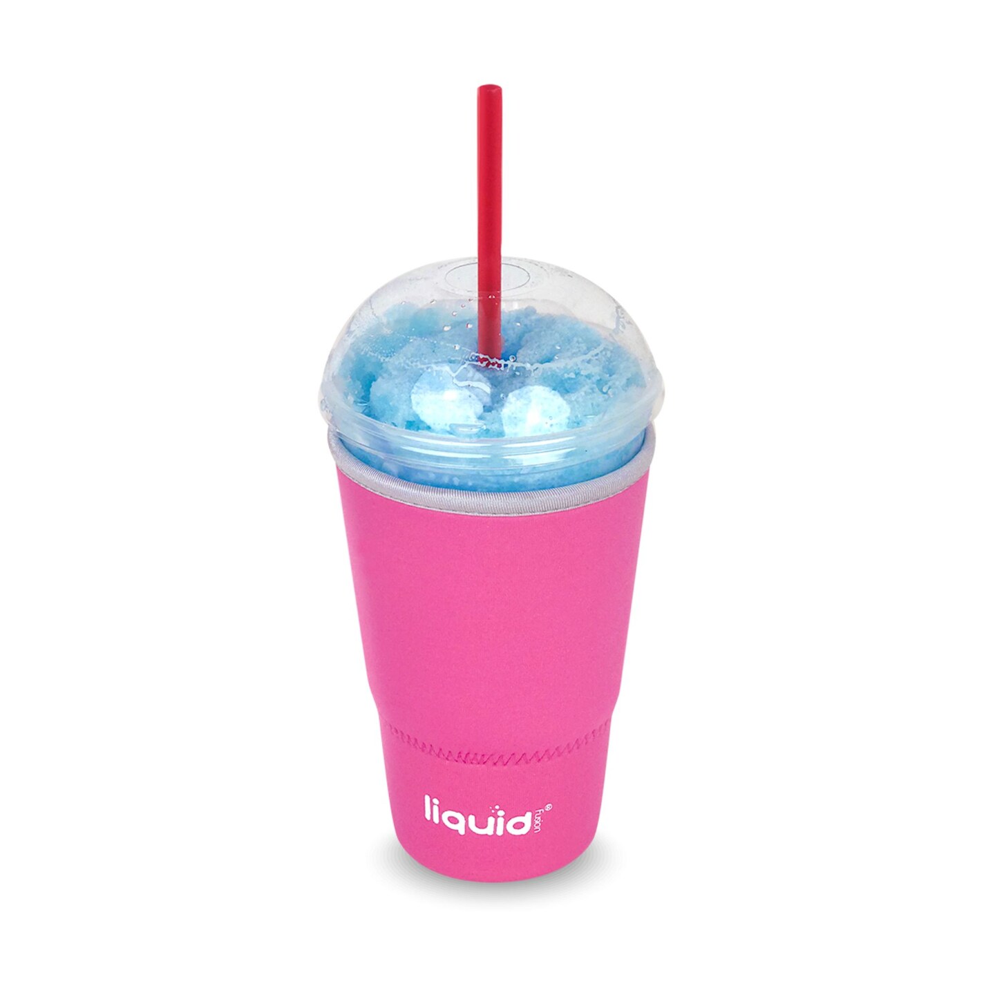 Grand Fusion Housewares Set of 3 Pink and Gray Travel Coffee Cup Slushie Sleeve