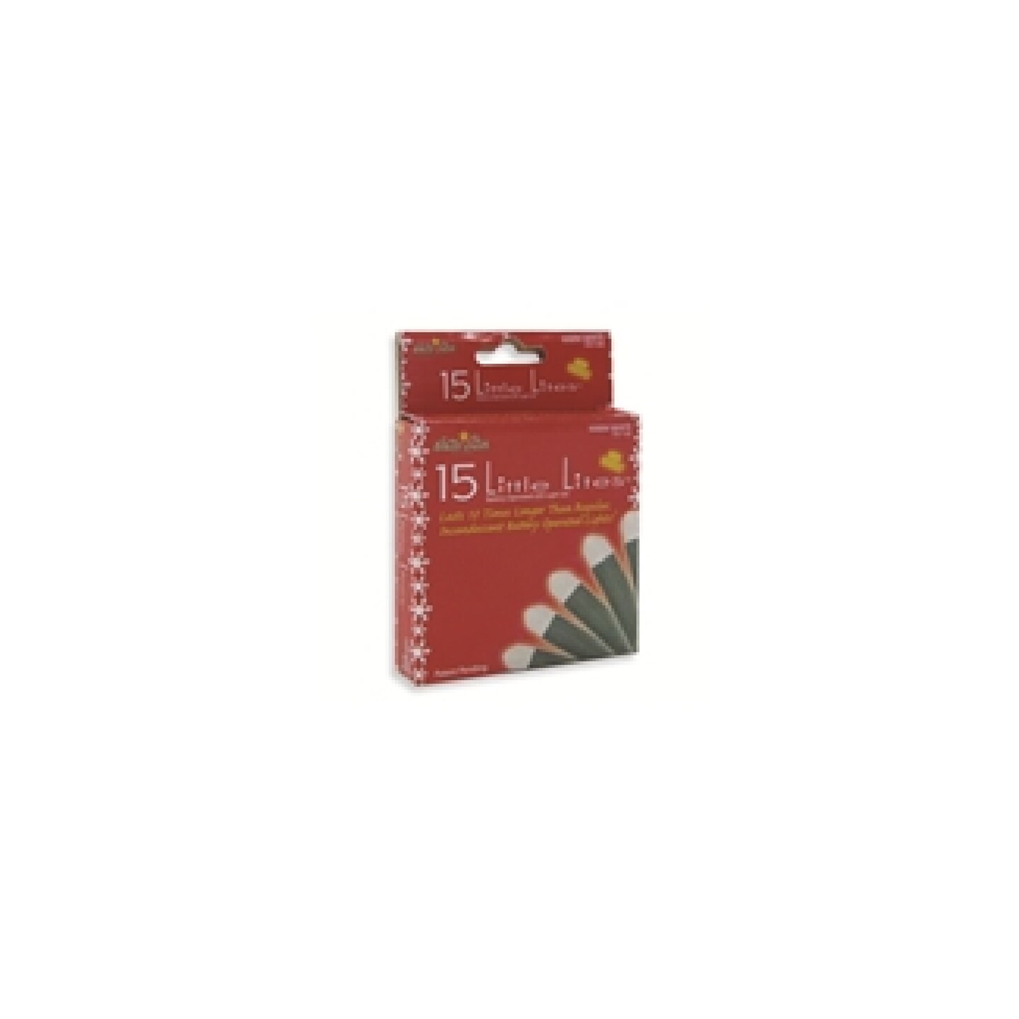 CC Christmas Decor Set of 15 Warm White LED Little Lites Christmas Lights - 5.5 ft Green Wire