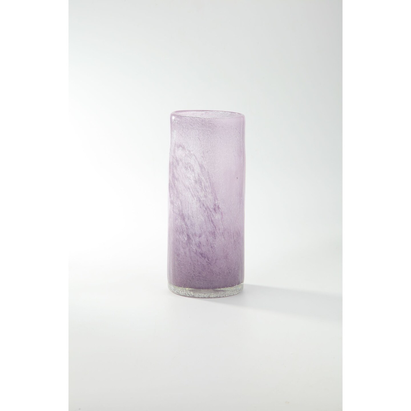 CC Home Furnishings 11" Purple Distressed Cylindrical Glass Vase