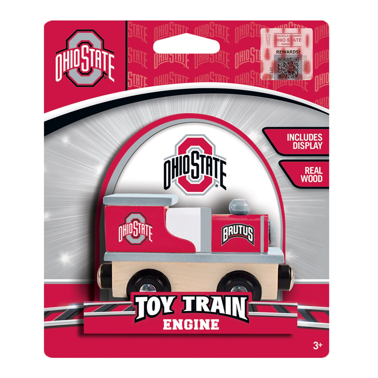 Masterpieces   Officially Licensed NCAA Ohio State Buckeyes Wooden Toy Train Engine For Kids