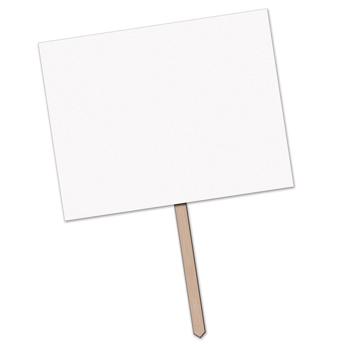 Party Central Pack of 6 White and Brown Blank Formalization Yard Signs 24"