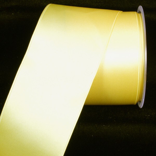 The Ribbon People Sunshine Yellow Double Face Wired Craft Ribbon 2.75" x 22 Yards