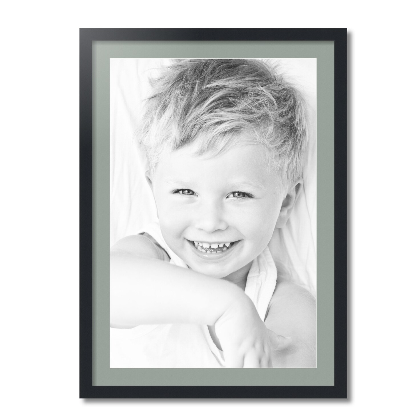 ArtToFrames 24x34" Matted Picture Frame with 20x30" Single Mat Photo Opening Framed in 1.25" Black and 2" Mat (FWM-3926-24x34)