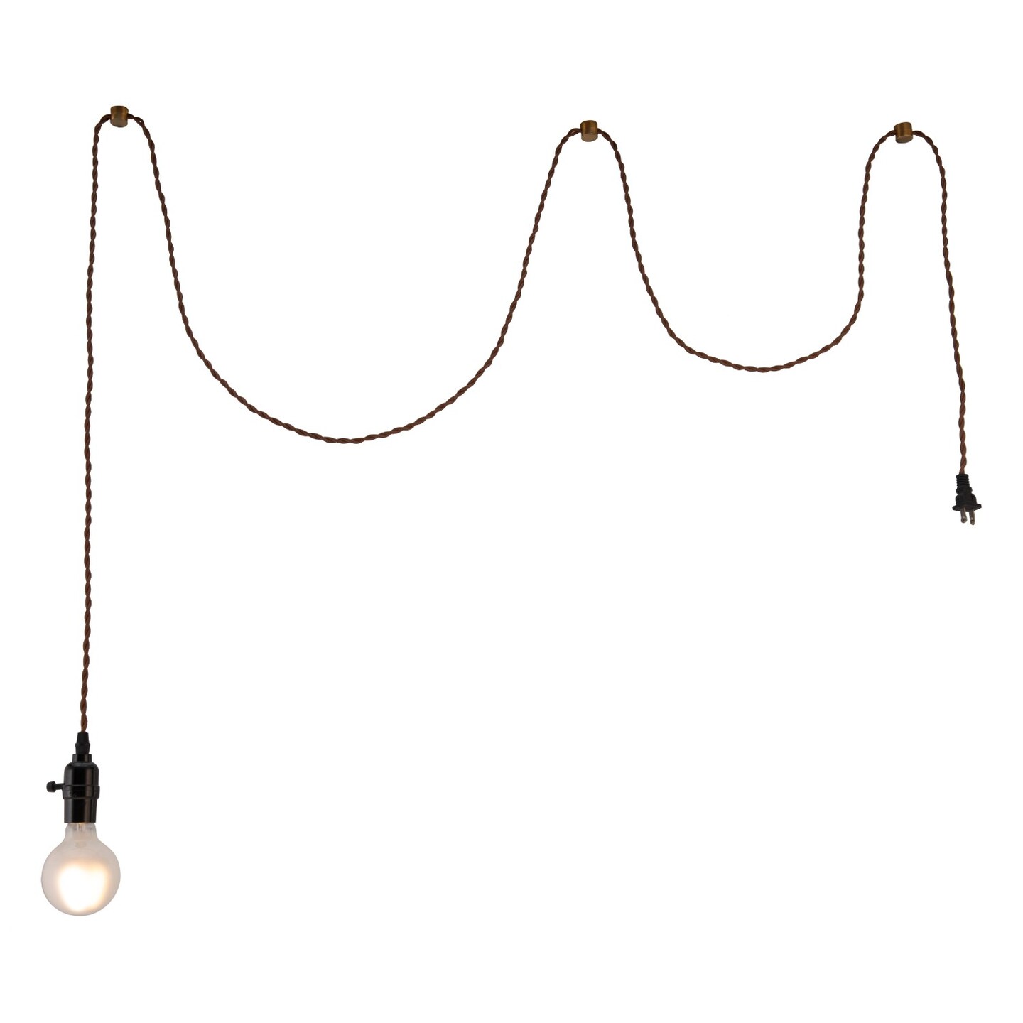 Modern Home 122&#x22; Black and Brown Dimmable Ceiling Light Fixture