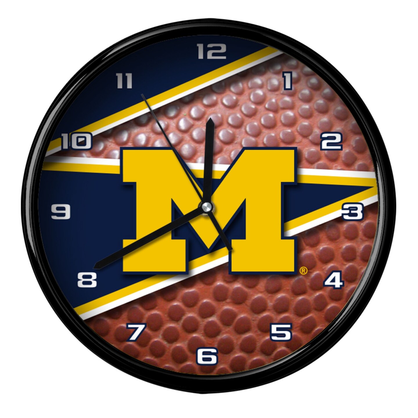 The Memory Company 11.5&#x22; Yellow and Brown NCAA Michigan Wolverines Wall Clock