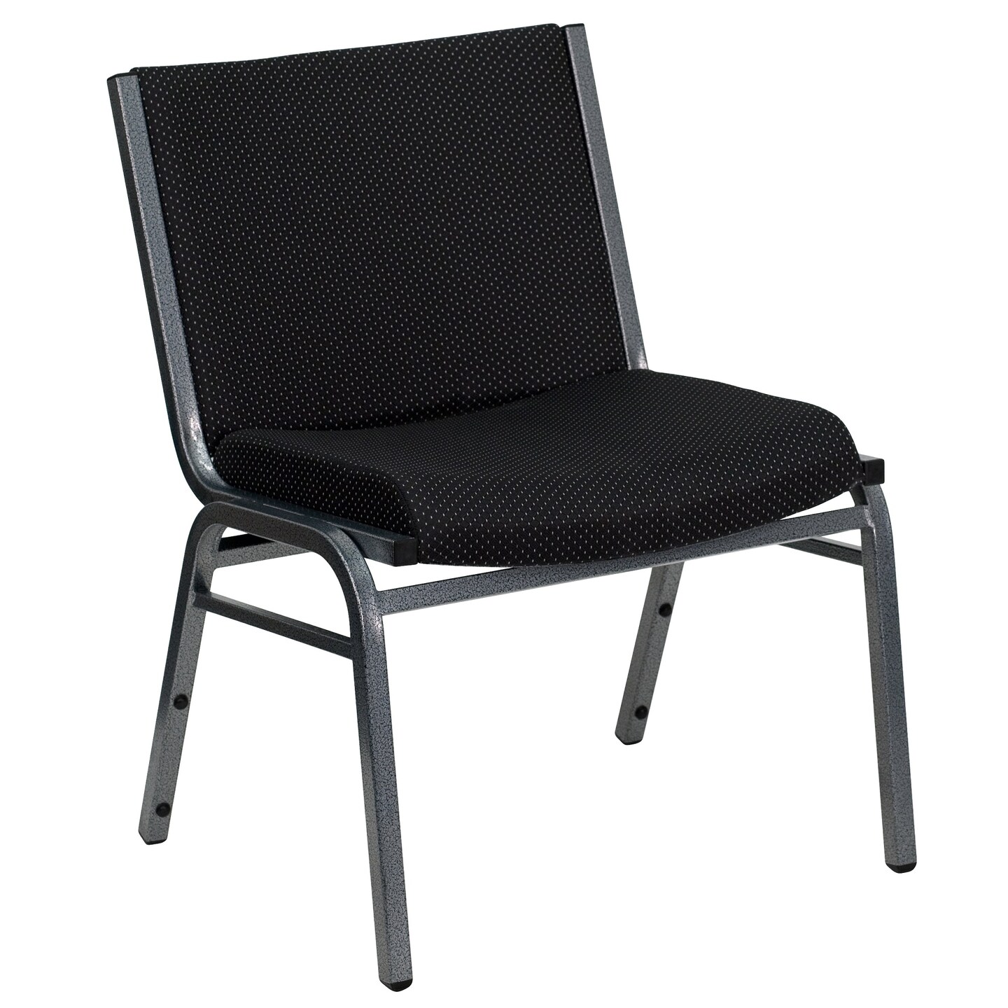 Flash Furniture 31.25" Black Contemporary Square Stacking Chair with Arms