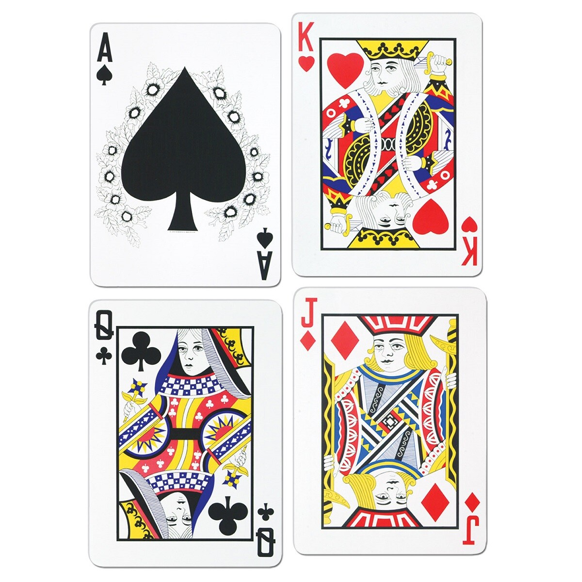 Beistle Club Pack of 48 Multi-Colored Poker Night Playing Card Cutout Party Decorations 17.5&#x22;
