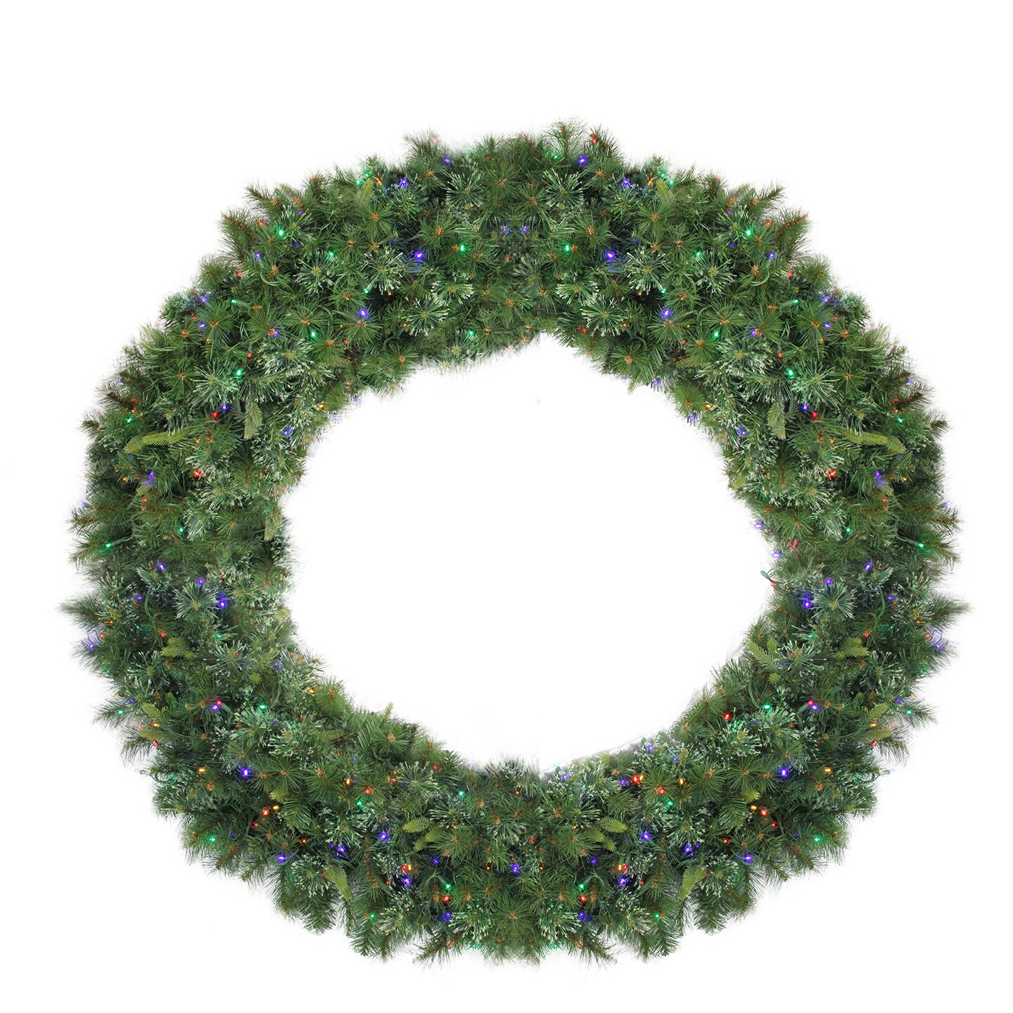 Northlight Pre-Lit Ashcroft Cashmere Pine Commercial Artificial Christmas Wreath - 6' - Multi LED Lights