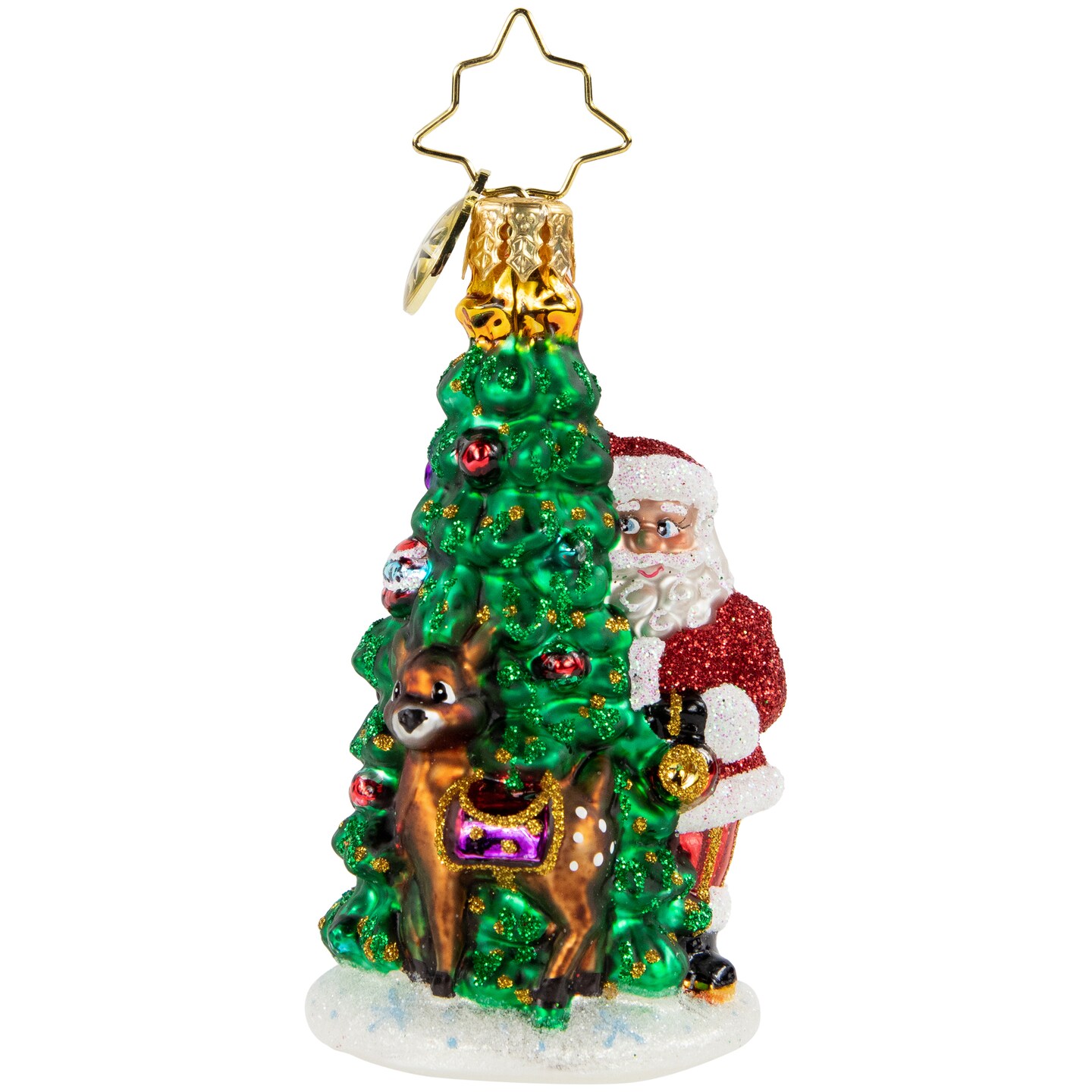 Northlight Christopher Radko Two Talented Tree Trimmers Glass Christmas Ornament 1021064